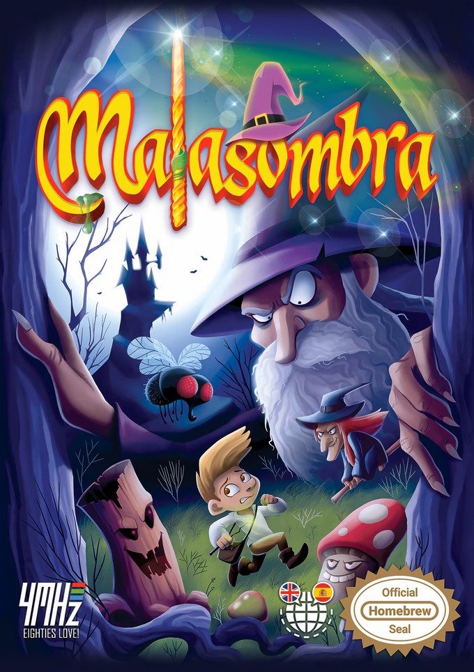 Malasombra-affiche Malasombra : une nouvelle aventure 8-bit pour NES annoncée sur Kickstarter