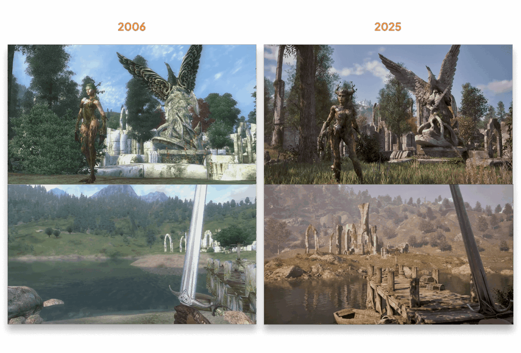 2006vs2025-1024x694 The Elder Scrolls IV: Oblivion – Retour sur un tournant du RPG occidental