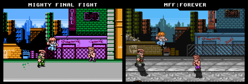 Mighty-Final-Fight-Comparaison-1024x347 Mighty Final Fight Forever : L'hommage au classique de la NES disponible gratuitement
