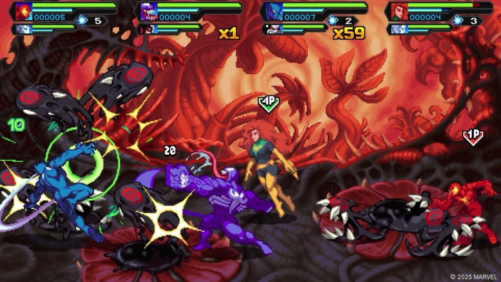 marvel_cosmic_invasion_phoenix_ironman_screenshot2-1024x576 MARVEL Cosmic Invasion : Les Super Heroes de retour en pixel art !