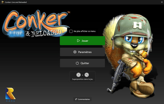 Start screen Conker : Live & Reloaded PC Version