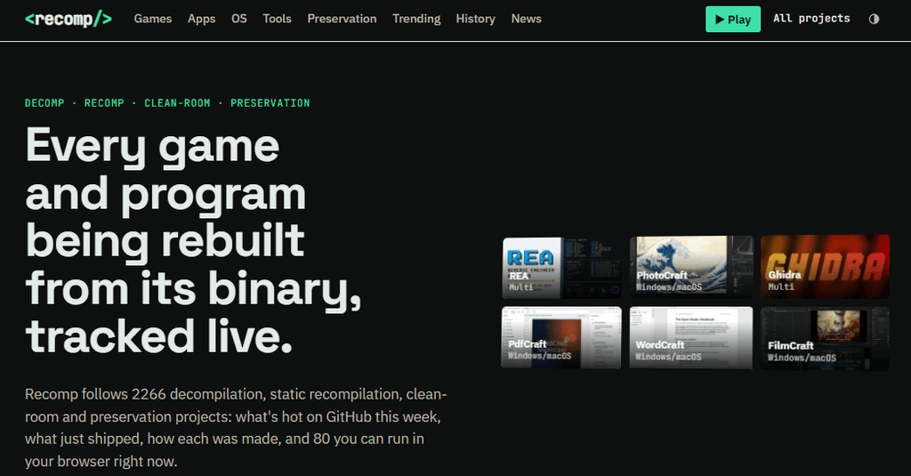 Recompsoftware.com screenshot
